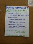 ows donations flyer, close up